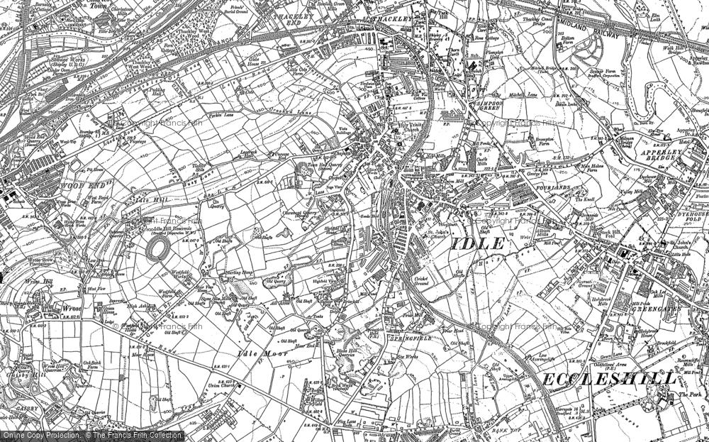 Old Map of Idle, 1891 - 1892 in 1891