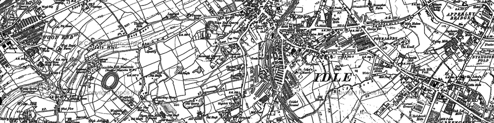 Old map of Idle in 1891