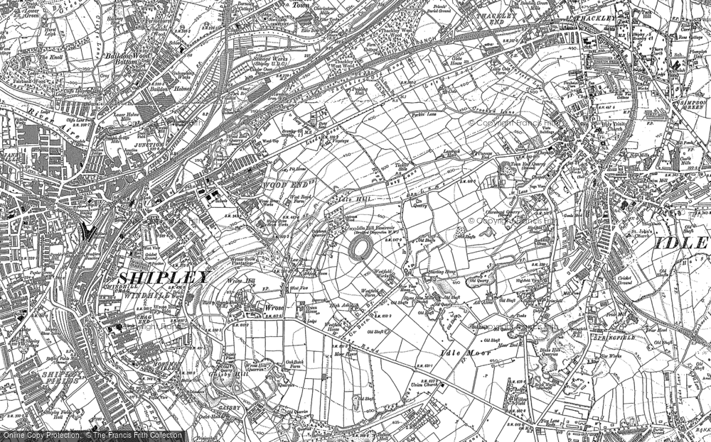 Old Map of Historic Map covering West Royd in 1891