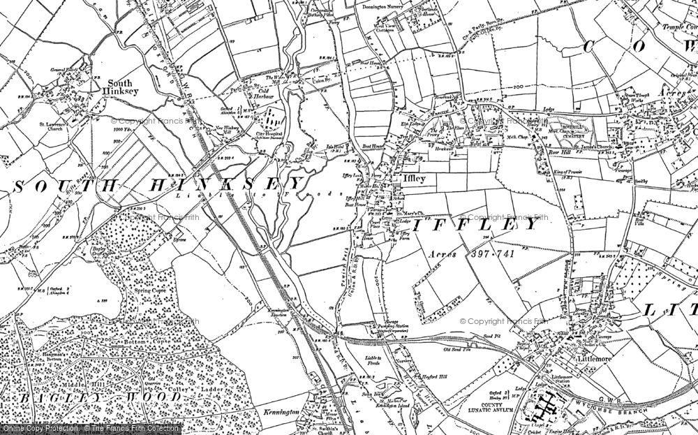 Old Map of Iffley, 1910 in 1910