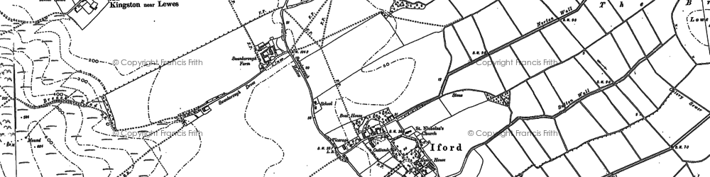 Old map of Swanborough Manor in 1898