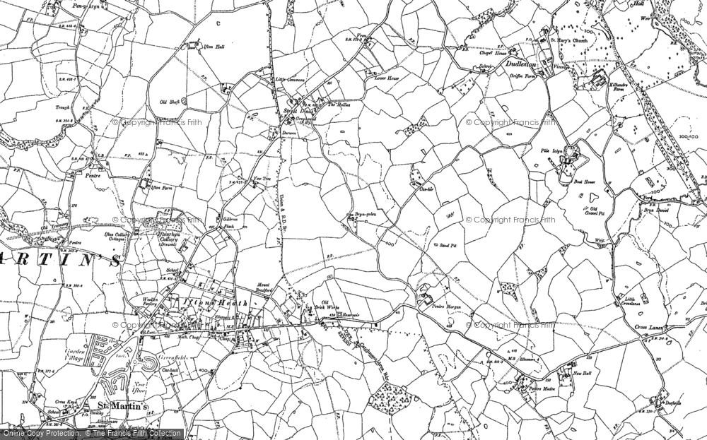 Old Map of Ifton Heath, 1909 in 1909