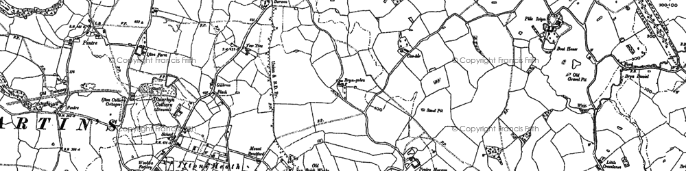 Old map of Ifton Heath in 1909