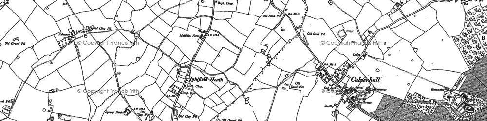 Old map of Ightfield Heath in 1879