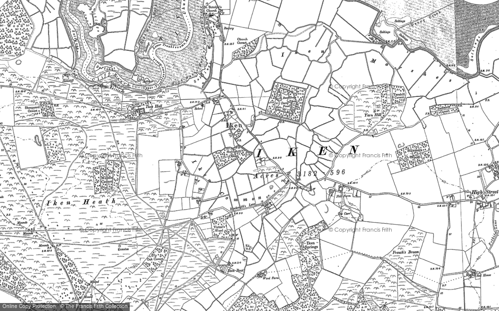 Old Map of Historic Map covering High Street in 1902