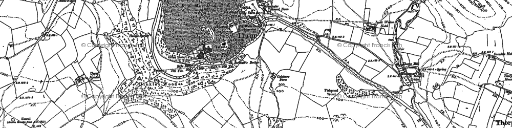 Old map of Dovedale in 1898
