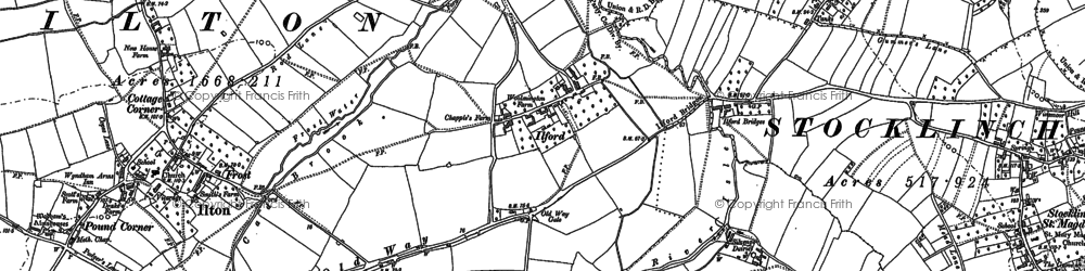 Old map of Brook Green in 1886