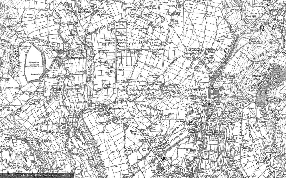 Old Map of Illingworth, 1891 - 1893 in 1891
