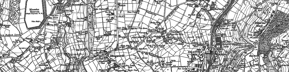 Old map of Illingworth in 1891
