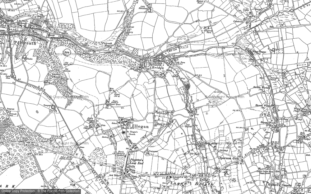 Old Map of Illogan, 1878 - 1906 in 1878