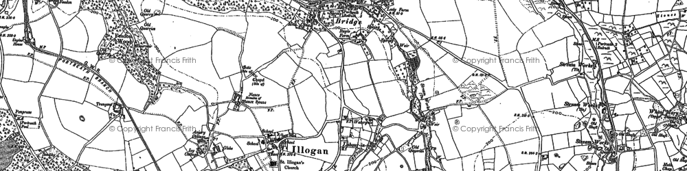 Old map of Illogan in 1878