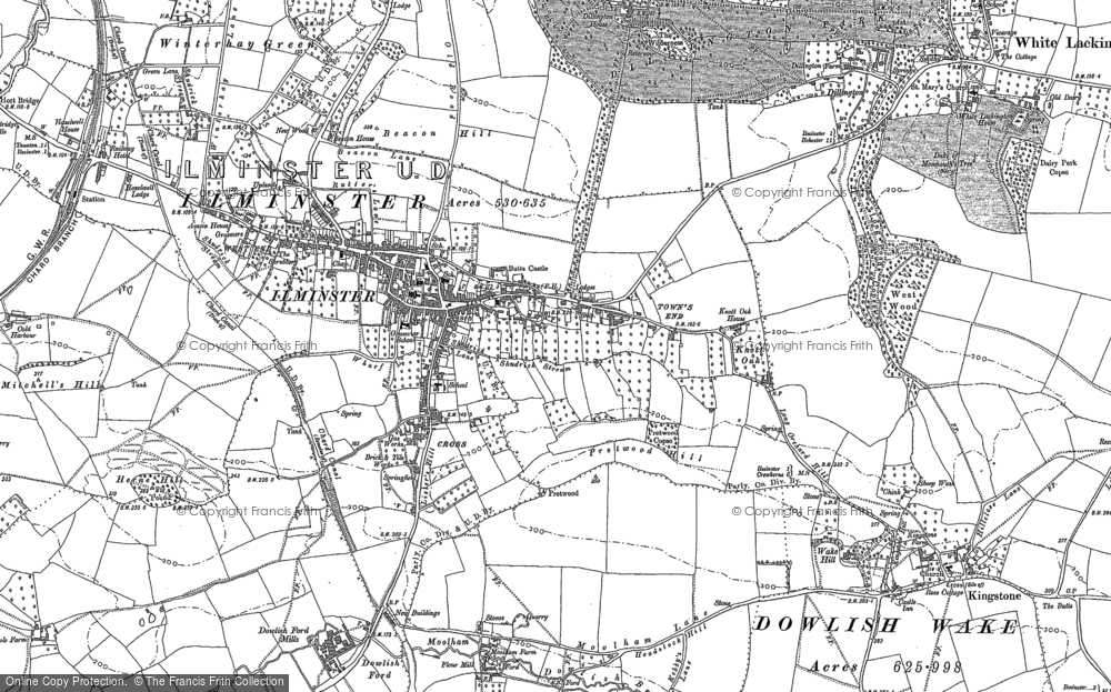 Old Map of Ilminster, 1886 - 1901 in 1886