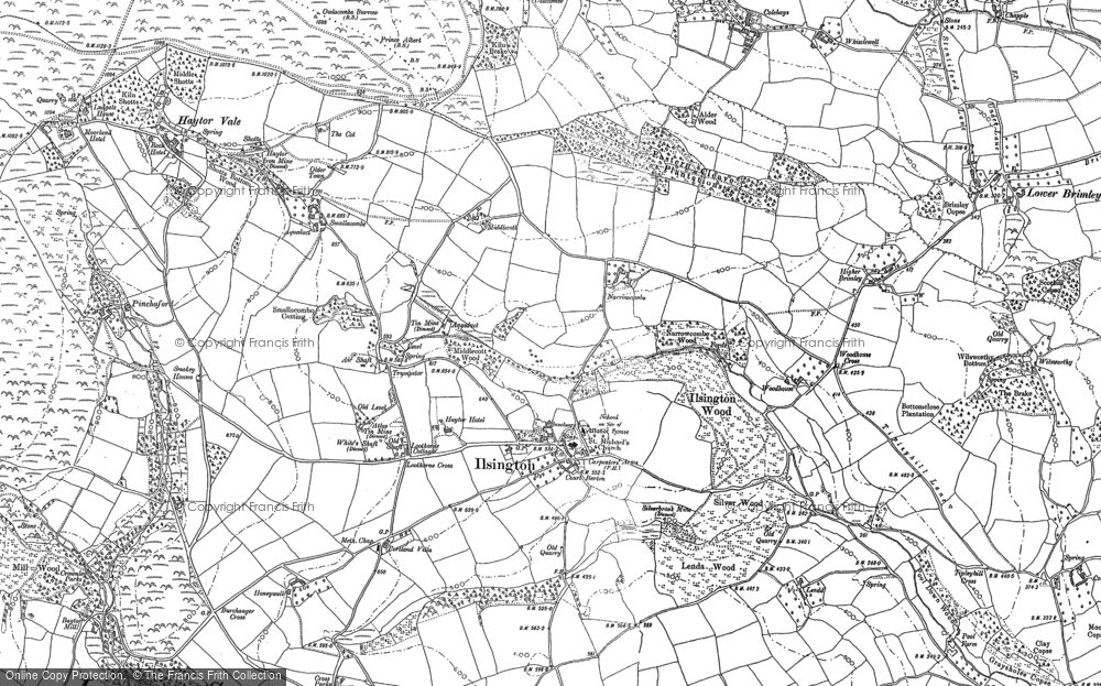 Old Map of Ilsington, 1885 - 1887 in 1885