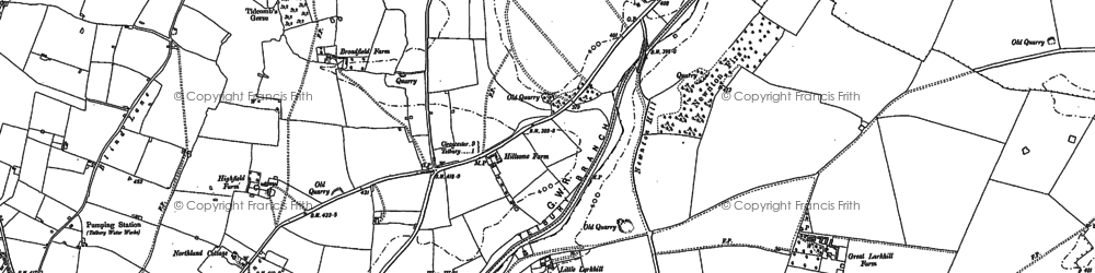 Old map of Ilsom in 1899