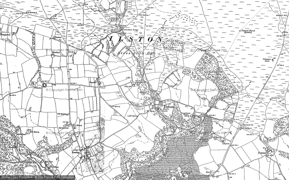 Old Map of Historic Map covering Bryn-afel in 1896