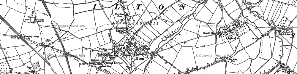 Old map of Ilton in 1891