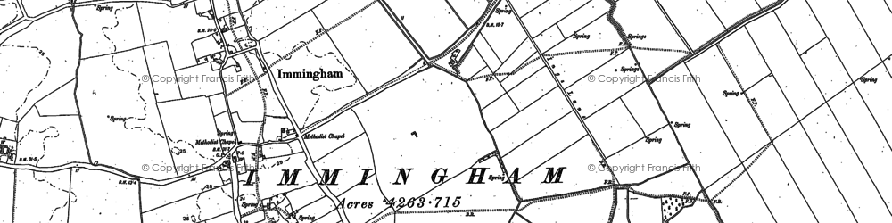 Old map of Immingham in 1905