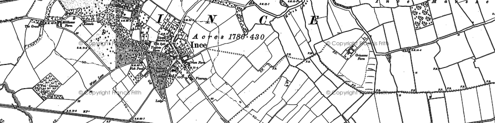 Old map of Ince in 1892
