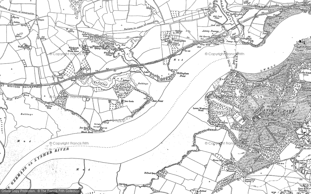 Old Map of Ince Castle, 1883 - 1888 in 1883