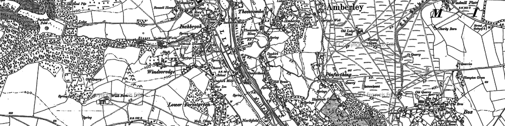 Old map of Inchbrook in 1882