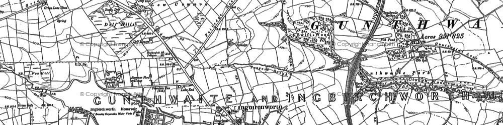 Old map of Ingbirchworth in 1891