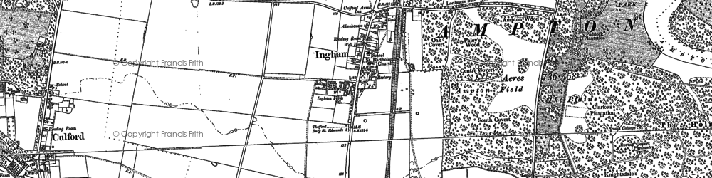 Old map of Ingham in 1883