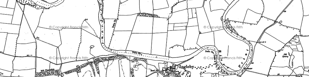 Old map of Ingleby in 1881