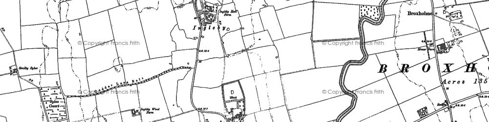 Old map of Ingleby in 1885