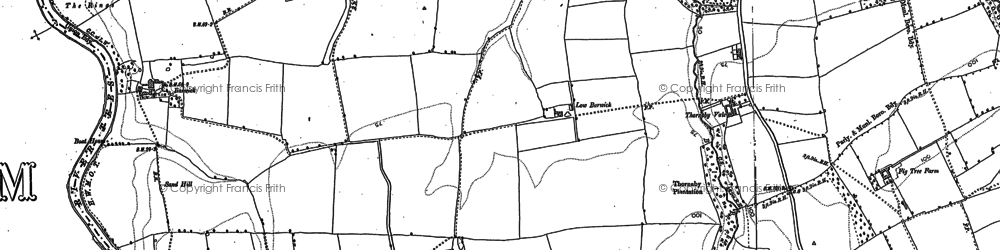 Old map of Ingleby Barwick in 1913