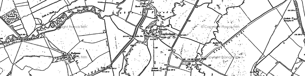 Old map of Upper Inglesham in 1910