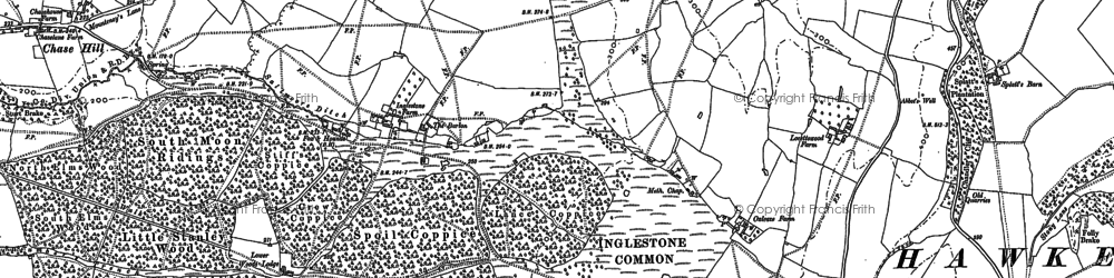 Old map of Inglestone Common in 1881
