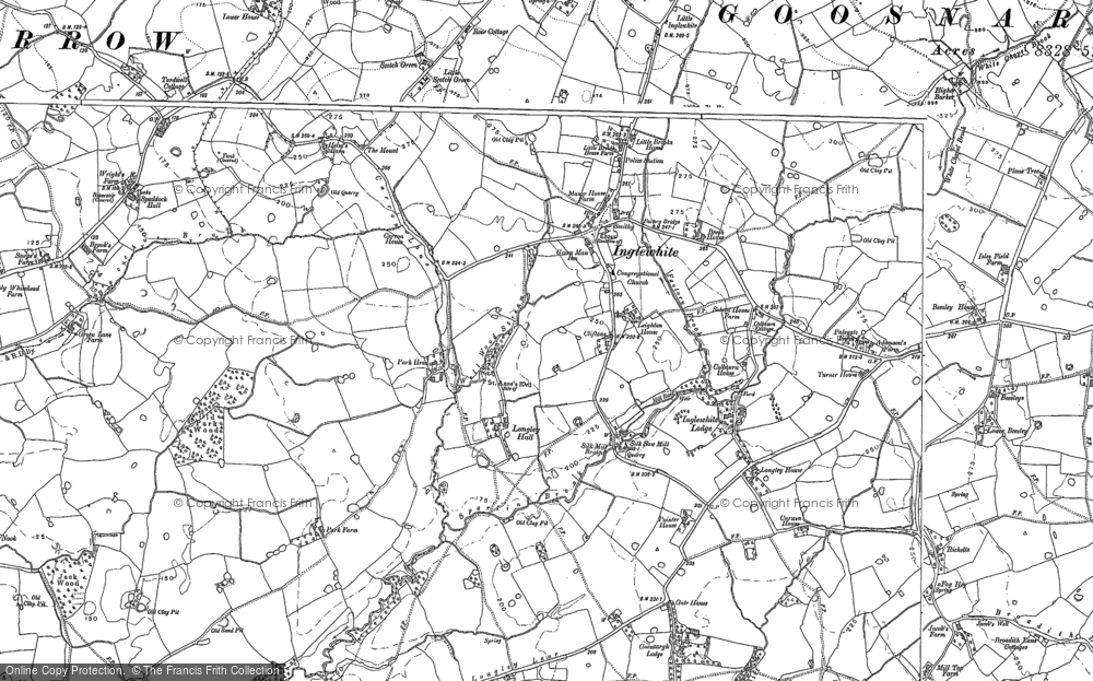 Old Map of Historic Map covering Winn Ho in 1892