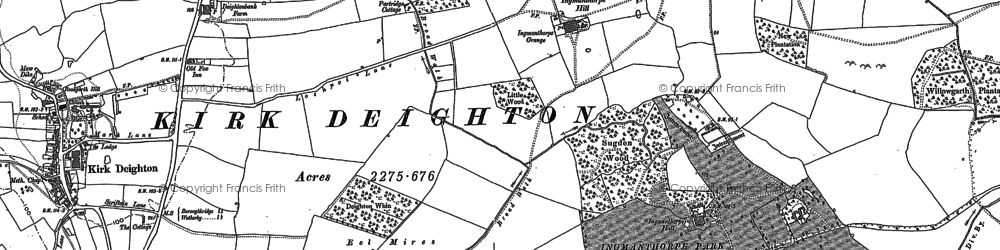 Old map of Ingmanthorpe in 1892