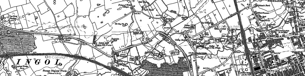 Old map of Ingol in 1892