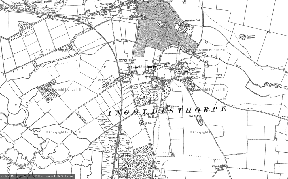 Old Map of Ingoldisthorpe, 1885 - 1904 in 1885