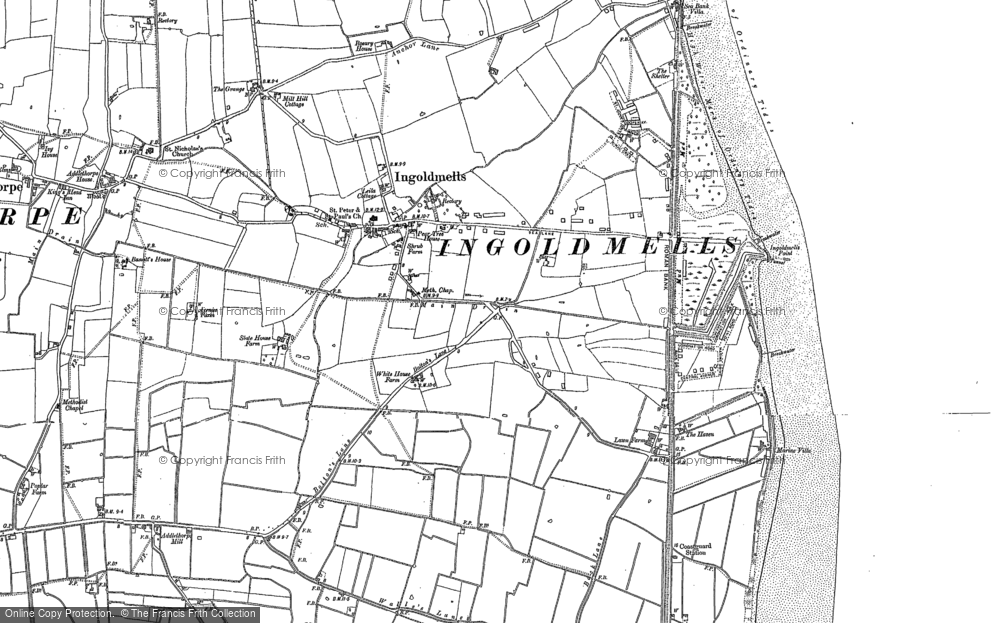 Old Map of Ingoldmells, 1904 - 1905 in 1904
