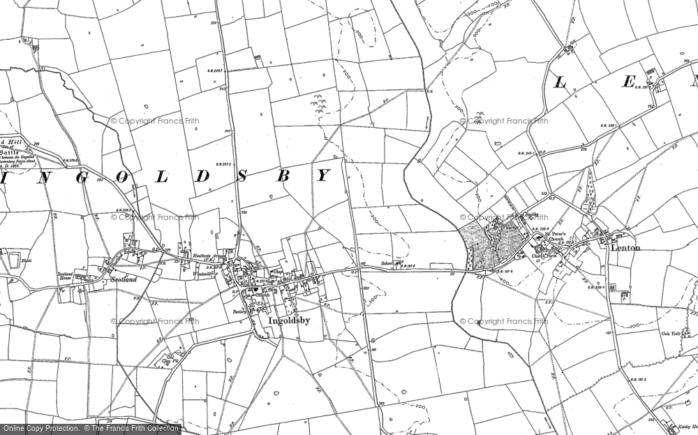 Old Map of Ingoldsby, 1886 - 1887 in 1886