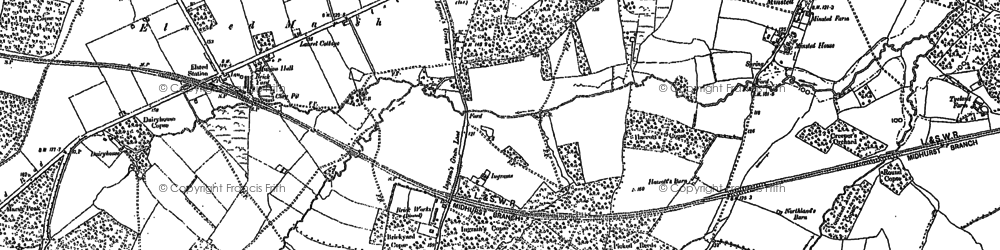 Old map of Ingrams Green in 1896