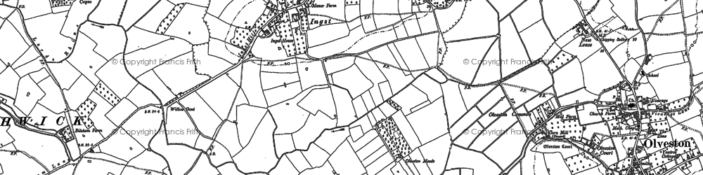 Old map of Ingst in 1880