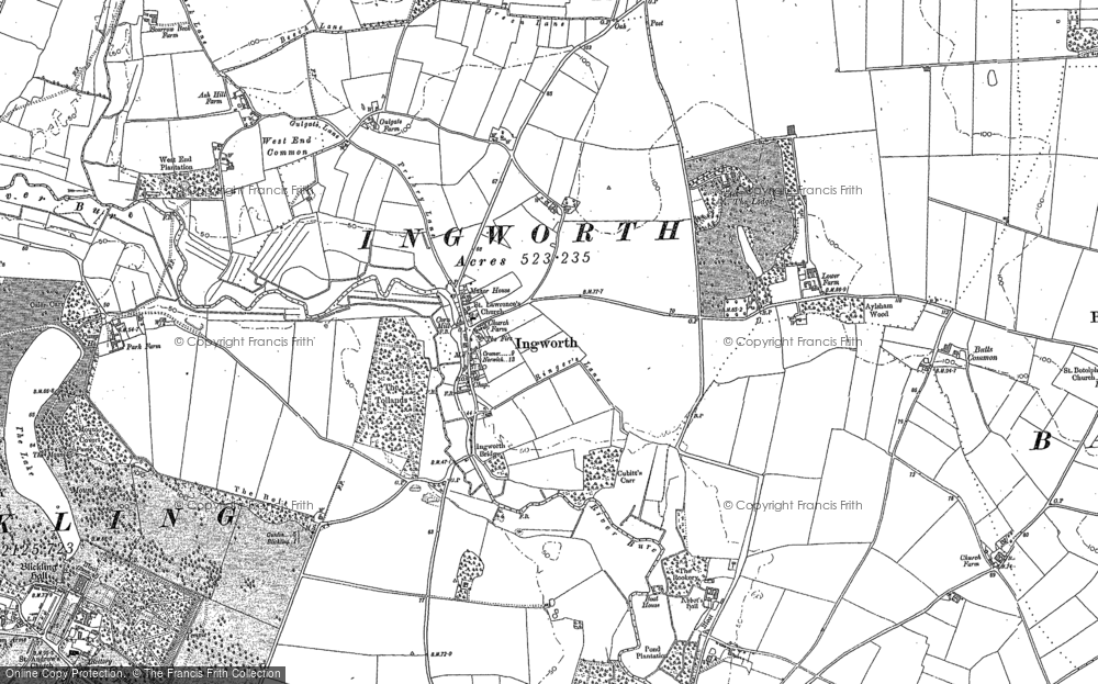 Old Map of Ingworth, 1885 - 1905 in 1885