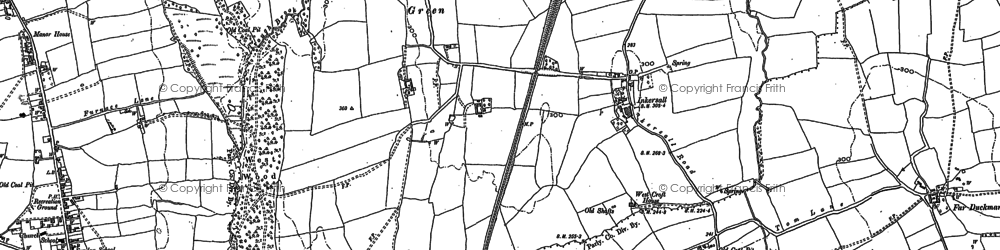 Old map of Inkersall Green in 1876