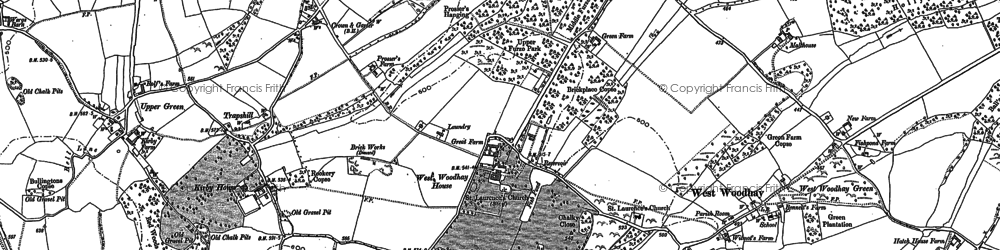 Old map of Inkpen Common in 1909