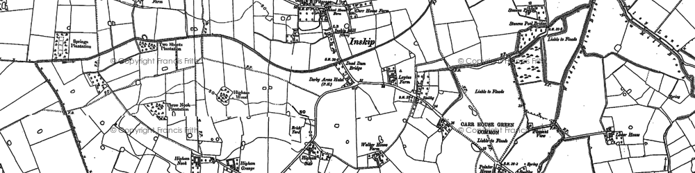 Old map of Inskip in 1892