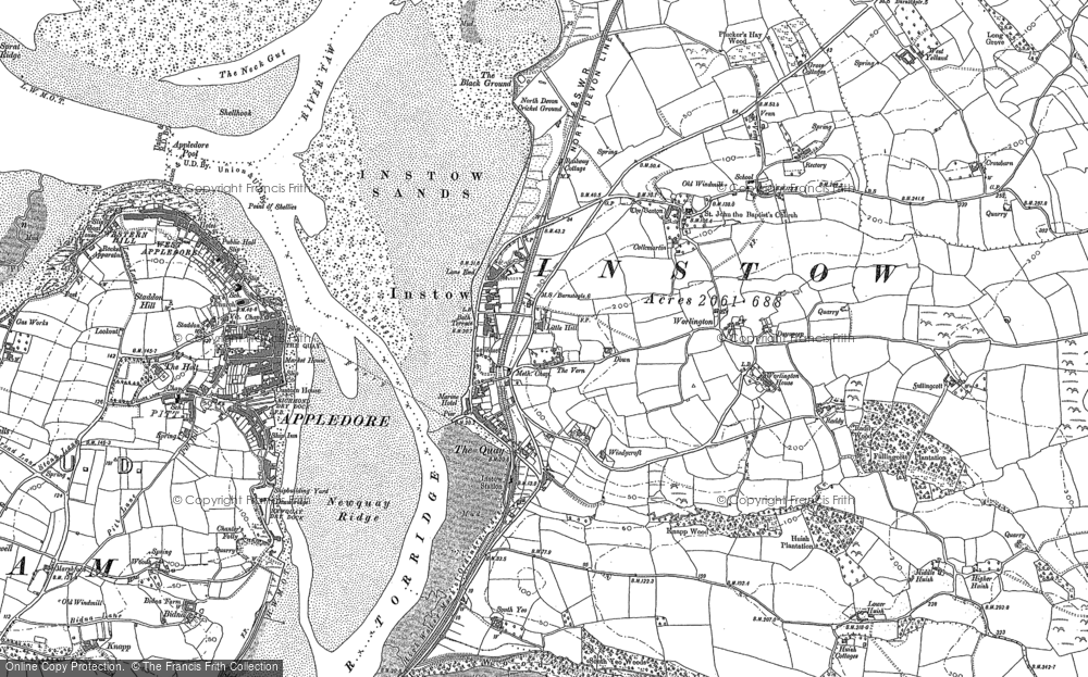 Old Map of Instow, 1887 - 1903 in 1887