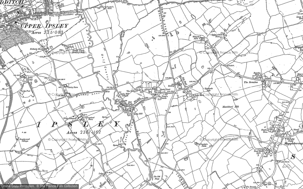 Old Map of Ipsley, 1886 - 1903 in 1886