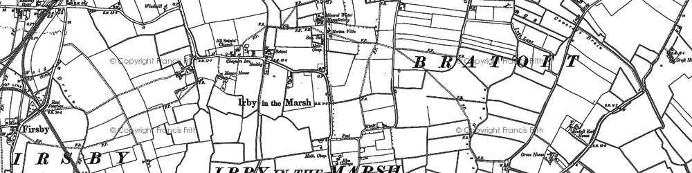 Old map of Irby in the Marsh in 1887