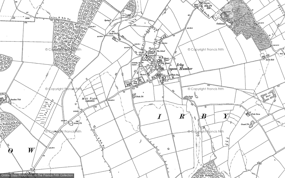 Old Map of Irby upon Humber, 1887 in 1887