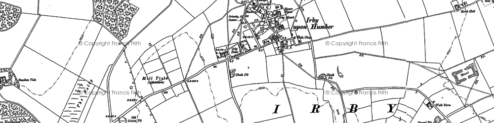 Old map of Irby upon Humber in 1887