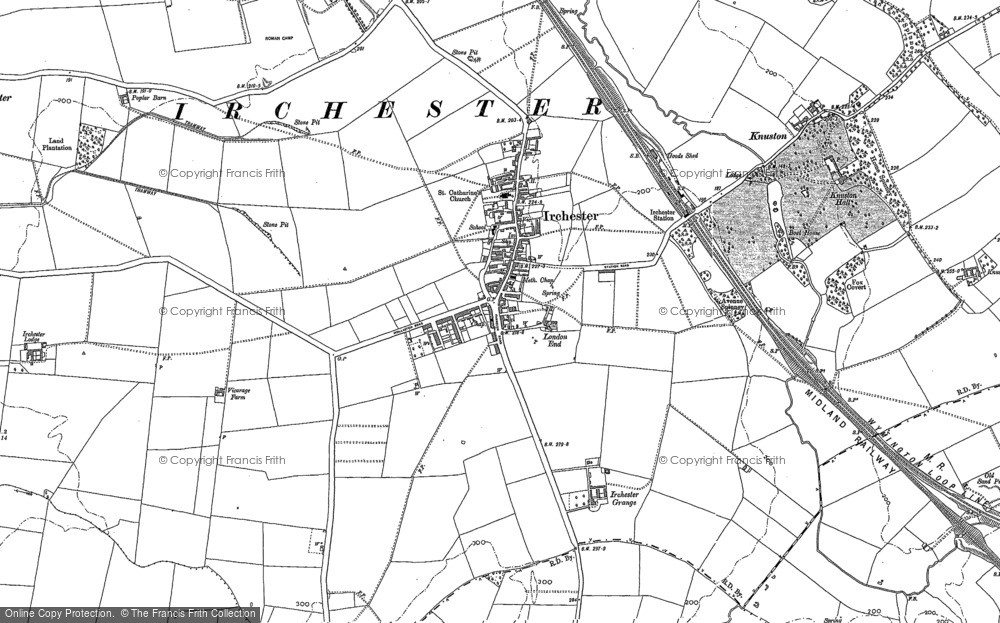 Old Map of Irchester, 1885 - 1899 in 1885