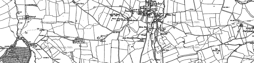 Old map of Ireby in 1899